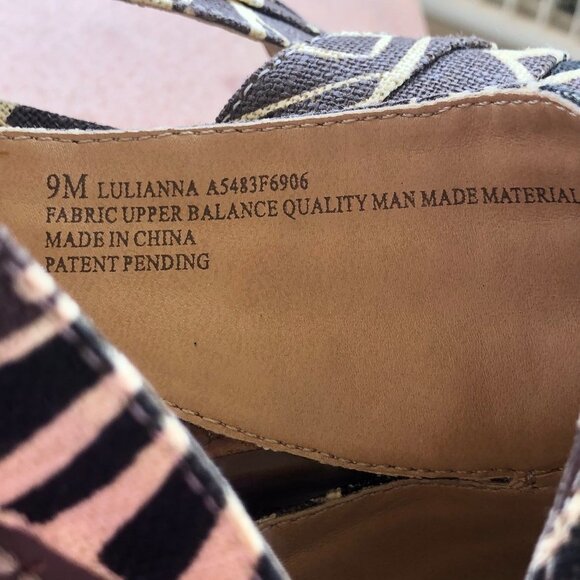 Naturalizer N5 Comfort Lulianna Coated Linen Slingback Cork Wedge Size 9M - Picture 15 of 15